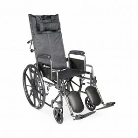 Silver Sport Full Reclining Wheelchair with Desk-Length Arms, 16" W