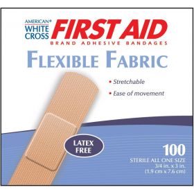 American White Cross Fabric Adhesive Strips by Dukal Corporation DKL1580033