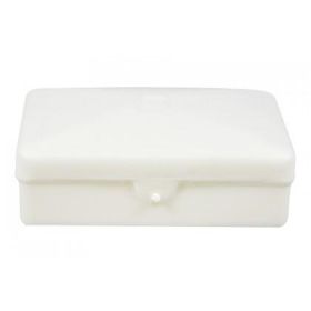 Plastic Soapbox with Hinged Lid, Ivory