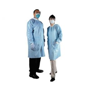 Lab Coat with Snap Closure, Blue, Size S/DMAA8044Z