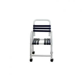 Patented Infection Control Shower Commode Chair - Blue