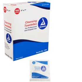 Benzalkonium Chloride Wipe,Contains 5% Alcohol,Individually Wrapped,5" x 7" DYA1301