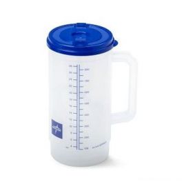 Insulated Carafe with Graduations, Clear with Blue Lid, 32 oz. 1/Each