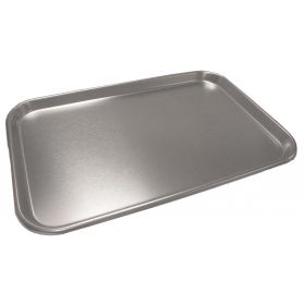 Stainless-Steel Oblong Instrument Tray with Rolled Bead, 19-3/16" x 12-3/4" x 3/4"