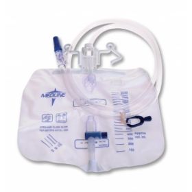 Drainage Bag, 2, 000 mL, Anti-Reflux Tower with Slide-Tap