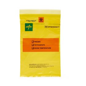 EZ Tear Color-Coded Specimen Transport Bag, 6" x 9", Yellow