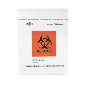 Zip-Style Biohazard Specimen Bag with Pocket, 12" x 15" DYND30281Z