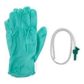 Mini Suction Catheter Tray with Pair of Gloves, 14 Fr