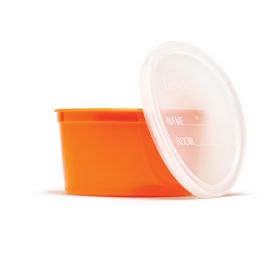 Denture Container with Lid, Orange, DYND70295H