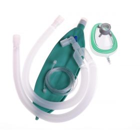 Adult Anesthesia Circuit with 90" Expandable Tubing, No BV Filter, 3 L Bag, Gas Sampling Line, Size 6 Mask with Tail Valve