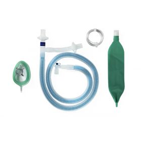 Adult Anesthesia Circuit with 60" Unilimb Tubing, 2 BV Filter, 3 L Bag, Gas Sampling Line, Size 5 Mask with Tail Valve