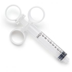 Low-Pressure Medication Control Syringes with Thumb-Ring Style Plunger, Fixed Male Luer Lock Fitting, 10 mL