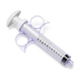 Palm Pad Plunger Style Control Syringe with Fixed Male Luer Lock Fitting, 12 mL