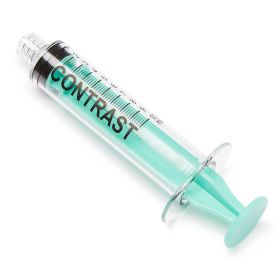 Sterile High-Pressure Pre-Labeled Contrast Syringe with Fixed Male Luer Lock Fitting, 10 mL, Green
