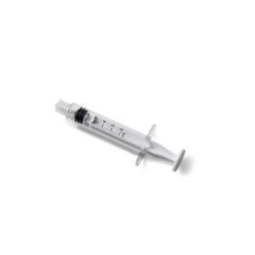 High-Pressure Polycarbonate Medication Syringe with Fixed Male Luer Lock Fitting, 3 mL, White