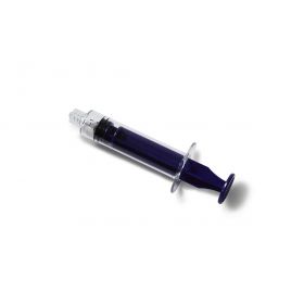 High-Pressure Polycarbonate Medication Syringe with Fixed Male Luer Lock Fitting, 10 mL, Purple