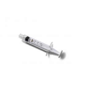 High-Pressure Polycarbonate Medication Syringe with Fixed Male Luer Lock Fitting, 6 mL, White