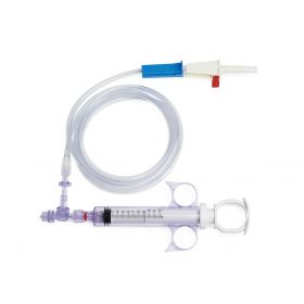 Contrast Management Device Tumescent Syringe 72" (182.88 cm) Kit with Large Bore Safety Check Valve