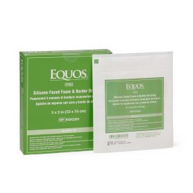 EQUOS 5-Layer Foam Dressings with Silicone Adhesive, 3" x 3"