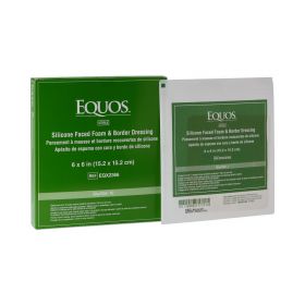 EQUOS 5-Layer Foam Dressings with Silicone Adhesive, 6" x 6"