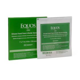 EQUOS 5-Layer Foam Dressings with Silicone Adhesive, Sacrum, 7" x 7"