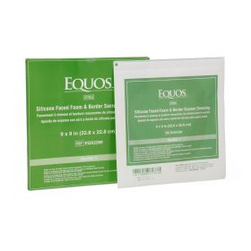 EQUOS 5-Layer Foam Dressings with Silicone Adhesive, Sacrum, 9" x 9"