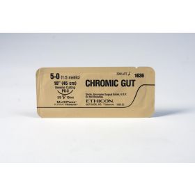 Brown Single Armed Absorbable Virtual Monofilament Chromic Gut 3-0 PS-2 27" Suture