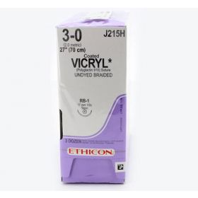 Undyed Coated Vicryl 3-0 RB-1 27" Suture