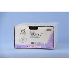 Violet Coated Vicryl 0 CTX 36" Suture