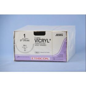 Violet Coated Vicryl 1 TP-1 4-27" Suture