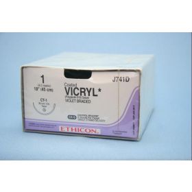 Violet Coated Vicryl 1 CTX Taper 18" Suture