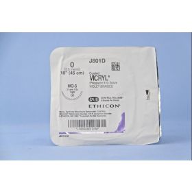 Violet Coated Vicryl 0 MO-5 Taper 18" Suture