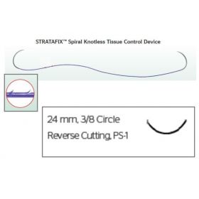 Stratafix Monocryl Synthetic Absorbable Suture, Undyed, PS-1, Size 4-0, 18" L