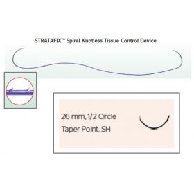 Stratafix Monocryl Synthetic Absorbable Suture, Undyed, SH, Size 2-0, 6" L