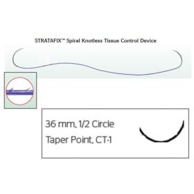 Stratafix Monocryl Synthetic Absorbable Suture, Undyed, CT-1, Size 2-0, 27" L