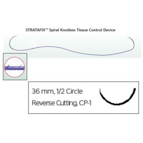 Stratafix Monocryl Synthetic Absorbable Suture, Undyed, CP-1, Size 2-0, 27" L
