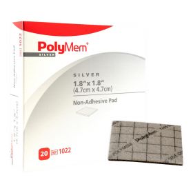 PolyMem Silver Nonadhesive Dressing, 1.8" x 1.8"