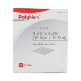 PolyMem Silver Nonadhesive Dressing, 4.25" x 4.25"