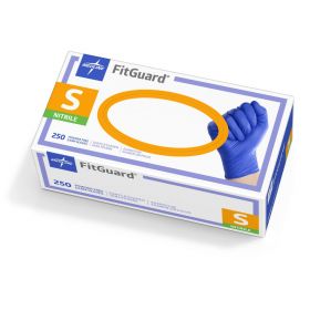 FitGuard Powder-Free Nitrile Exam Gloves with Textured Fingertips, Size S