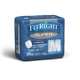 FitRight Super Protective Underwear, Size M, for Waist Size 28"-40"