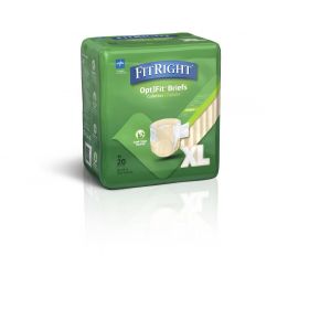 FitRight Plus Adult Incontinence Briefs, Size XL, for Waist Size 56"-64"