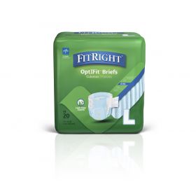 FitRight Ultra Adult Incontinence Briefs, Size L, for Waist Size 44"-56"