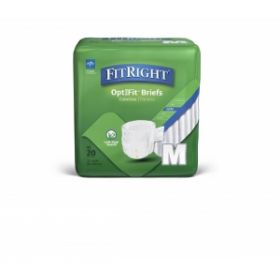 FitRight Ultra Adult Incontinence Briefs, Size M, for Waist Size 32"-44"