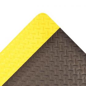 Diamond-Tuff Antifatigue Mat, Black and Yellow, 3' x 5'