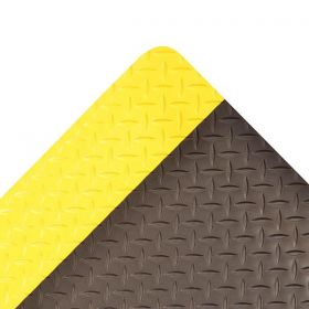 Cushion Trax Antifatigue Mat, Black and Yellow, 3' x 5'