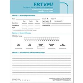 FRTVMI Summary/Response Booklet, Ages 510 (25)