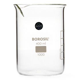 Borosil Griffin Low Form Beaker with Spout, 400 mL