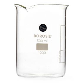 Borosil Griffin Low Form Beaker with Spout, 500 mL