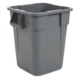 40 gal. lldpe square trash can, gray