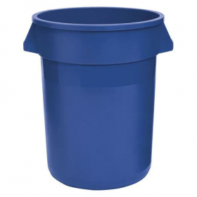 44 gal. lldpe round trash can, blue